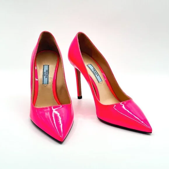 Prada Neon Pink Pumps- Size 36.5 - Picture 7 of 14
